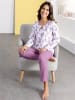 Sieh an! Schlafanzug in weiß-orchidee-bedruckt