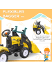 HOMCOM Trettraktor Kinder ab 3 Jahren Gelb