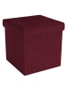 Intirilife Faltbare Sitzhocker 38x38x38 cm in KIRSCH ROT