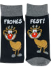 Ralph Ruthe Ralph Ruthe Socken - Rudi Frohes Fest Weihnachten in grau/schwarz