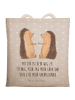 Mr. & Mrs. Panda Beutel Igel Liebe mit Spruch in Grau Pastell