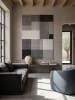 KADIMA DESIGN Teppich Kurzflor Patchwork pflegeleicht Wohnzimmer Esszimmer in Grau
