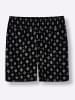 sheego Shorts in schwarz-ecru-bedruckt