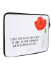 Mr. & Mrs. Panda Notebook Tasche Blume Mohnblume mit Spruch in Weiß