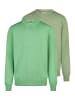 Redmond Pullover Basic in Grün / hellgrün
