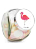 Mr. & Mrs. Panda Bonbonglas Flamingo Classic ohne Spruch in Weiß