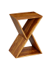 KADIMA DESIGN Beistelltisch X-Form 43x60x30 cm Sheesham Massivholz Anstelltisch,