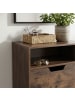 relaxdays Schuhschrank "Industrial" in Dunkelbraun - (B)80 x (H)140 x (T)24 cm