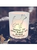 Mr. & Mrs. Panda Kerzenhalter Bullterrier Moment mit Spruch in Transparent