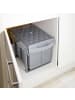 relaxdays Mülltrennsystem Grau Deluxe 2x15L