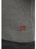 BLEND Strickpullover BHLars 20703347ME Strickpulli mit aufgestickten Ellenbogenpatches in Grau