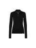 DANISH ENDURANCE Langarmshirt Merino Halfzip in schwarz