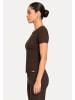 SMILODOX LEO T-Shirt Velvara in Braun Leo