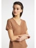 usha BLACK LABEL Damen Blusenshirt in Dunkelbeige