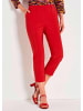 GOLDNER Kurzgröße:  Elegante Schlupfhose mit Biesen in rot