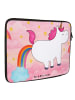 Mr. & Mrs. Panda Notebook Tasche Einhorn Pupsen Design ohne Spruch in Weiß
