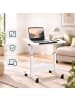 relaxdays Laptoptisch in Weiß - (B)60 x (H)67-90 x (T)40 cm