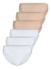 Nina von C. 6er Pack Damen Hüftslip in nude-weiss