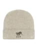 Polo Sylt Strickmütze mit gesticktem Label-Symbol in Sandfarben