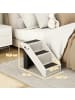 Pawhut Hundetreppe Cremeweiß 53L x 30,5B x 36,5H cm