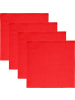 REDBEST Baumwolle Serviette 4er-Pack Tulsa in rot