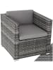 tectake Rattansessel  Lignano 70 x 69 x 65cm, grau