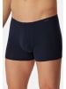 Schiesser Retro Short / Pant Cotton Essentials in Schwarz / dunkelblau / weiß