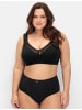 sheego String in schwarz + schwarz