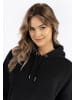 DreiMaster Damen Oversized Kapuzenpullover in Schwarz