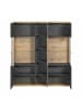 ebuy24 Vitrinenschrank Norris Grau 131 x 38 cm