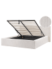 Beliani 2-tlg Doppelbett LILLEBONNE in Beige/Schwarz