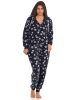 NORMANN Jumpsuit Overall Kapuze wterlichen Design in marine