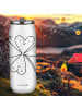 Mr. & Mrs. Panda Edelstahl Trinkflasche Blume Kleeblatt ohne Spruch in Weiß