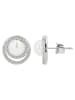 Adeliás Damen Ohrringe – Ohrstecker aus 925 Silber mit Perle in silber