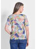 GOLDNER Kurzgröße:  Elegantes Oberteil mit Lochdetail in bunt / gemustert