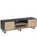 Beliani TV-Schrank MAINE in Braun/Schwarz - (W) 140 x (H) 44 x (L) 35 cm