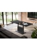 58 aufm Kessel COUCHTISCH Höhenverstellbar Else 3 120x56x70 Holz Keramikoptik Schwarz