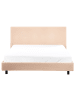Beliani 10-tlg Doppelbett ALBI in Beige/Schwarz
