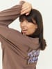 MAZINE Sweatshirt Monica in deep taupe