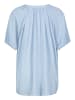 Eight2Nine Leichte Bluse mit V-Ausschnitt und Raffung Detail in Blau