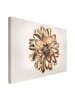 WALLART Leinwandbild - Dahlie Blume Gold Metallic in Gold