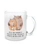 Mr. & Mrs. Panda Trinkglas Bären Liebe mit Spruch in Transparent