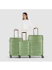 Redolz Essentials 10 3-SET 4 Rollen Kofferset 3-teilig green-metallic