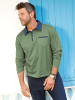 WITT WEIDEN Langarm-Poloshirt in eucalyptus