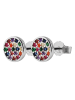 Adeliás Damen Ohrstecker aus 925 Silber mit Zirkonia in bunt