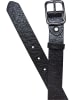 Urban Classics Urban Classics Unisex Ostrich Synthetic Leather Belt 2-Pack in black/leaf