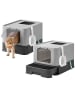 Feandrea 2er-Set: Katzenklo in Anthrazitgrau - (B)42.5 x (H)37.8 x (T)54.3 cm