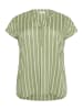 KAFFE curve Ärmellose Bluse KCsida Regular fit in Oil Green/ Moonstruck Stripe