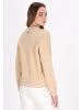 DreiMaster Damen Cardigan in Beige Weiss Streifen