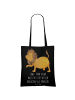 Mr. & Mrs. Panda Stofftasche Majestätischer Löwe mit Spruch in Schwarz